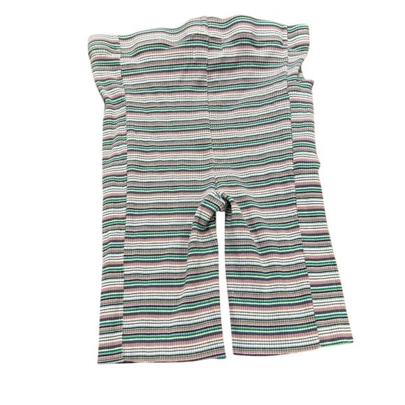 Things Between Striped Stretch Ribbed Top & Shorts Lounge Set Women's L/XL - Picture 10 of 10